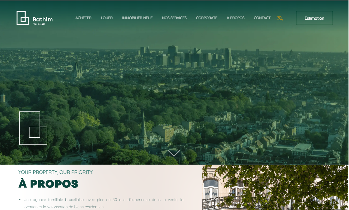 Family-run real estate agency based in Brussels, with over 30 years, Bathim