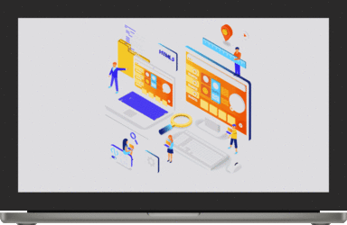 Data visualization dashboard animation