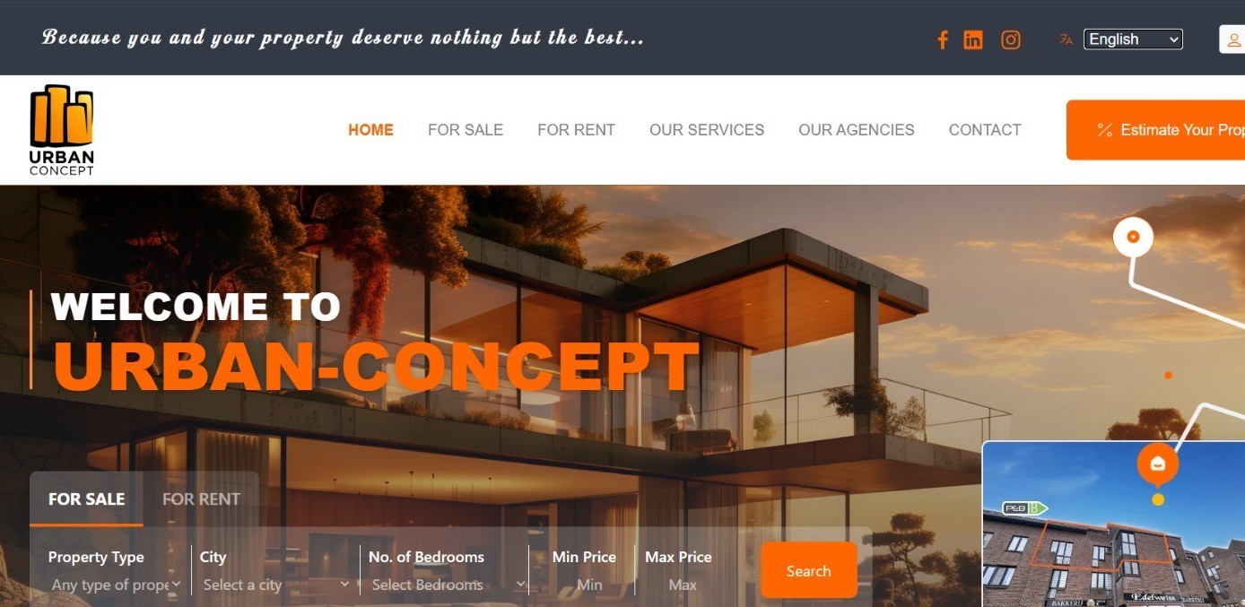 Urban Concept website screenshot